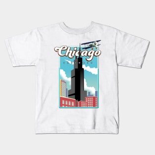 Chicago Illinois Skyscraper Kids T-Shirt